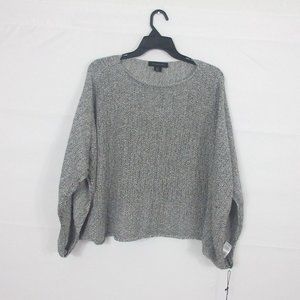TAHARI women's sweater Medium Gray  Knit Dolma Short Sleeve size M NEW
